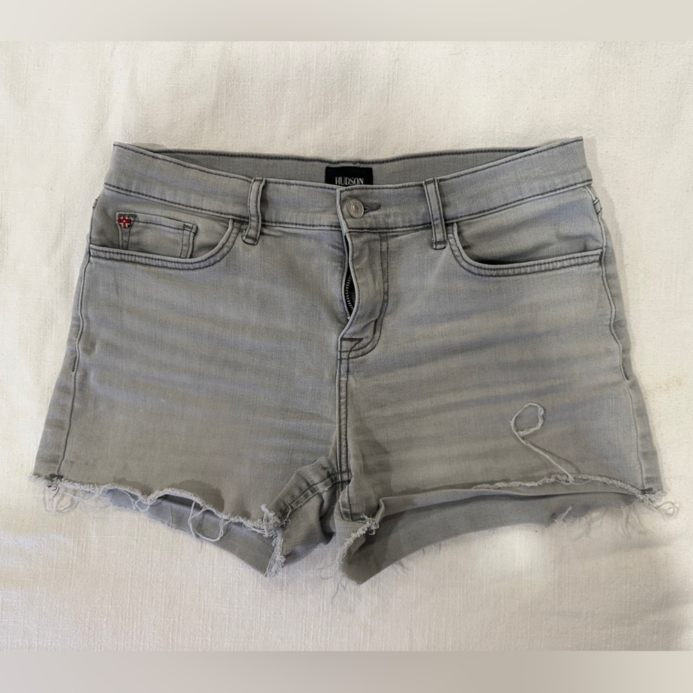 Hudson Jeans Light Gray Denim Shorts